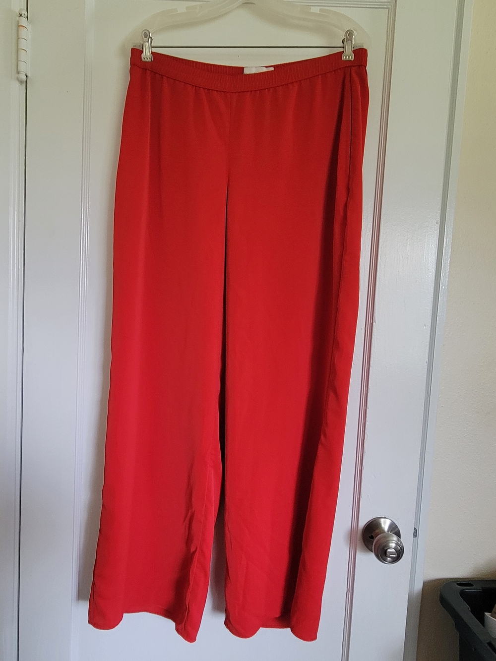 Women's Wide-Leg Red Abercrombie and Fitch Pants Size medium